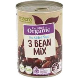 Photo of Macro Organic 3 Bean Mix No Added Salt 420g