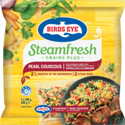 Photo of Birds Eye Birdseye Steam Fresh Plus Pearl Couscous & Chick Peas Black)