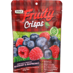 Photo of Dj&A Fruity Crisps Blueberry Raspberry 20g