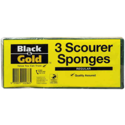 Photo of Black & Gold Scourer Sponges 3pk