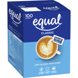 Photo of Equal Low Calorie Sweetener 100 Sachets 100g