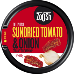 Photo of Zoosh Classic Creamy Sundried Tomato & Onion Dip 185g