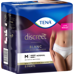 Photo of Tena Discreet Women's Low Waist Underwear White Medium (M) 8 Pack