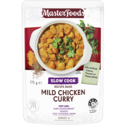 Photo of Masterfoods Slow Cooker Mild Chicken Curry Recipe Base 175g