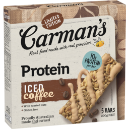 Photo of Carman's Protein Bars Iced Coffee Limited Edition 5 Pack