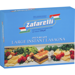 Photo of Zafarelli Pasta Oven Ready Large Instant Lasagna 200g