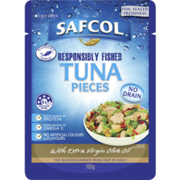 Photo of Safcol Responsibly Fished Tuna Pieces With Extra Virgin Olive Oil 100gm