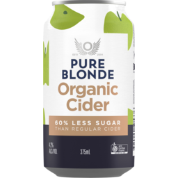 Photo of Pure Blonde Organic Cider Can 375ml