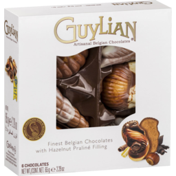 Photo of Guylian Finest Belgian Chocolates With Hazelnut Praline Filling Sea Shells 65g