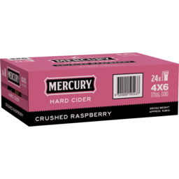 Photo of Mercury Hard Cider Crushed Raspberry 8.2% 4 X 6 X 375ml Can 6.0x375ml