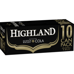 Photo of Highland Scotch Whisky & Cola 4.8% Can 10x375ml