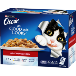 Photo of Purina Oscar Adult Pet Food As Good As It Looks Grilled In Jelly Meat Menu Combipack 12 Pack 85g