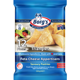 Photo of Borg's Triangles Feta Cheese Appertisers 12 Pack 