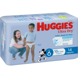 Photo of Huggies Ultra Dry Nappies Boys Size 6 Junior ( +) 14 Pack