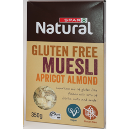 Photo of SPAR Natural Gluten Free Muesli Apricot Almond 350gm