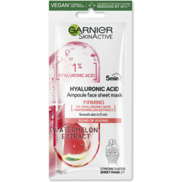 Photo of Garnier Hyaluronic Acid Firming Ampoule Face Sheet Mask, Watermelon Extract