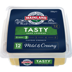 Photo of Mainland Tasty Cheese Slices 12 Pack 210g