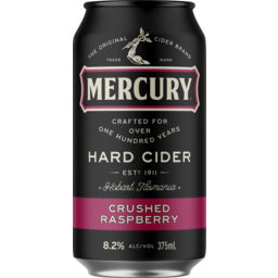 Photo of Mercury Hard Cider Crushed Raspberry 8.2% 375ml Can 375ml