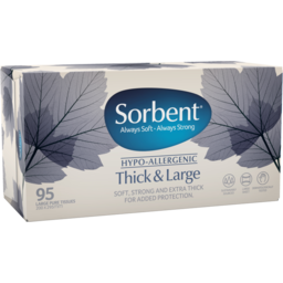 Photo of Sorbent Hypo-Allergenic Facial Tissue Thick & Large 95pk