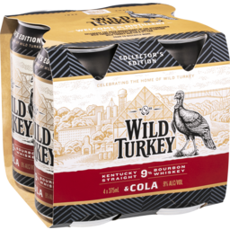 Photo of Wild Turkey Bourbon and Cola 9% 375ml