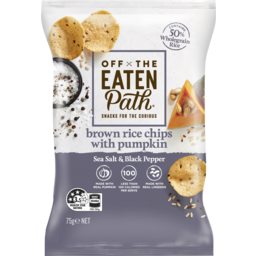 Photo of Off The Eaten Path Brown Rice Chips With Pumpkin Sea Salt And Black Pepper