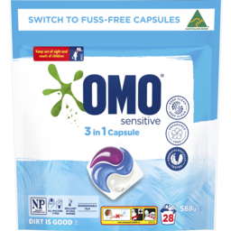 Photo of Omo 3 In 1 Laundry Capsules F&T Sensitive 1764gm
