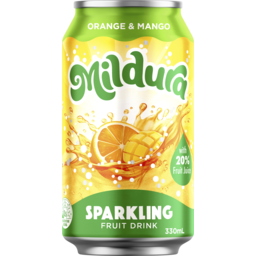 Photo of Mildura Sparkling Fruit Drink Orange & Mango 330ml