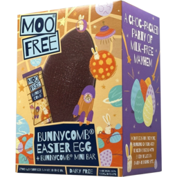 Photo of MOO FREE Bunnycomb Easter Egg + Bar 100g