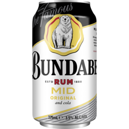 Photo of Bundaberg Mid Strength Original Rum And Cola Can