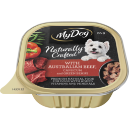 Photo of My Dog Naturally Crafted Wet Dog Food Australian Beef, Capsicum And Green Beans Tray