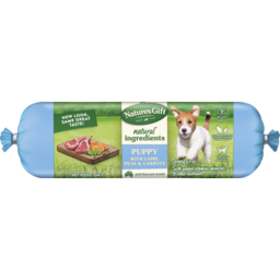 Photo of Nature's Gift Puppy Fresh Dog Roll With Lamb, Carrots & Peas 200g