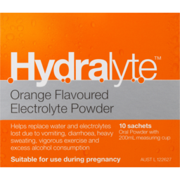Photo of Hydralyte Orange Effervescent Electrolyte Powder