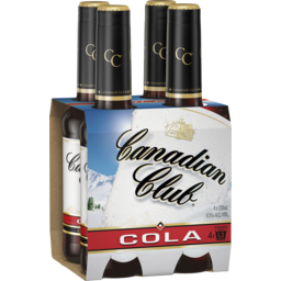 Photo of Canadian Club & Cola Bottle 330ml 4 Pack