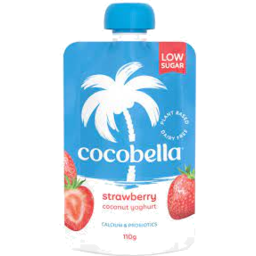 Photo of Cocobella Strawberry Coconut Yoghurt Pouch 110g 