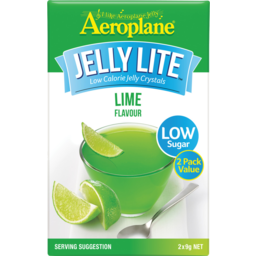 Photo of Aeroplane Jelly Lite Low Calorie Lime Flavour Jelly Crystals 2x9g
