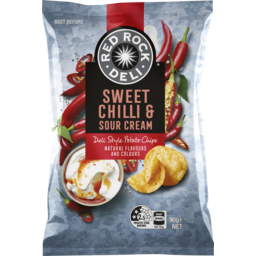 Photo of Red Rock Deli Sweet Chilli And Sour Cream Potato Chips Snack Bag Share Pack 90g 90g