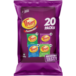 Photo of Thins Favourites Chips 20 Pack 380g