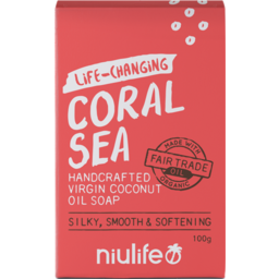 Photo of Niulife Coconut Oil Soap Bar - CORAL SEA