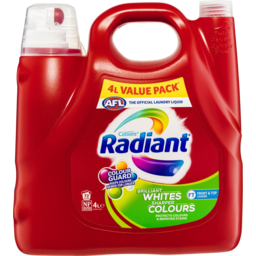 Photo of Radiant Brilliant Whites Sharper Colours Laundry Liquid 4lt