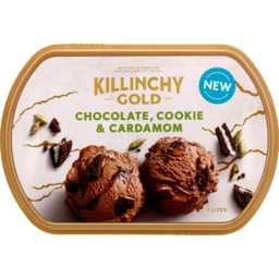 Photo of Killinchy Gold Ice Cream Chocolate Cookies & Cardamom 1l