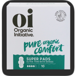 Photo of Organic Initiative Super Pads Ultra Thin With Wings 10 Pack