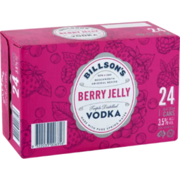 Photo of Billsons Berry Jelly Sparkling Vodka 24x355ml