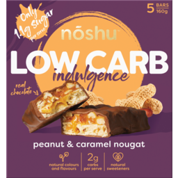 Photo of Noshu Low Carb Bars Peanut & Caramel Nougat Indulgence