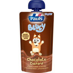 Photo of Pauls Kids Custard Pouch Bluey Chocolate