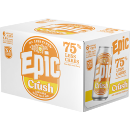 Photo of Epic Crush Beer Low Carb Hazy Pale Ale 6 Pack