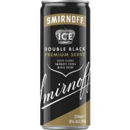 Photo of Smirnoff Ice Double Black Premium Serve 8% 250ml