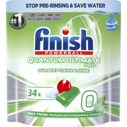 Photo of Finish Quantum Ultimate Pro 0% Dishwashing Tablets 34 Pack 