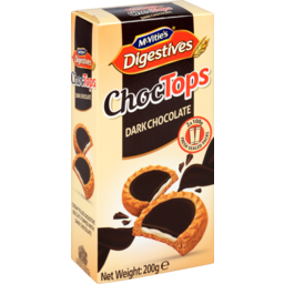 Photo of Mcvitie's Digestives Choc Tops Biscuits Dark Chocolate 200g