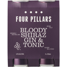 Photo of Four Pillars Bloody Shiraz Gin & Tonic 250ml 4pk