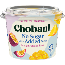 Photo of Chobani No Added Sugar Mango Passion Fruit Greek Yogurt 680g